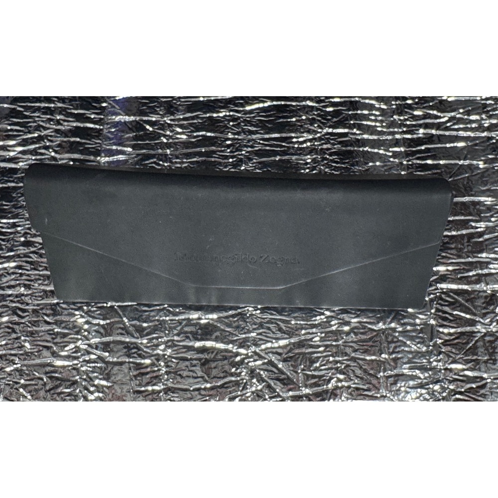 Ermenegildo Zegna Black Foldable Sunglasses Eyeglasses Case Collapsible Logo
